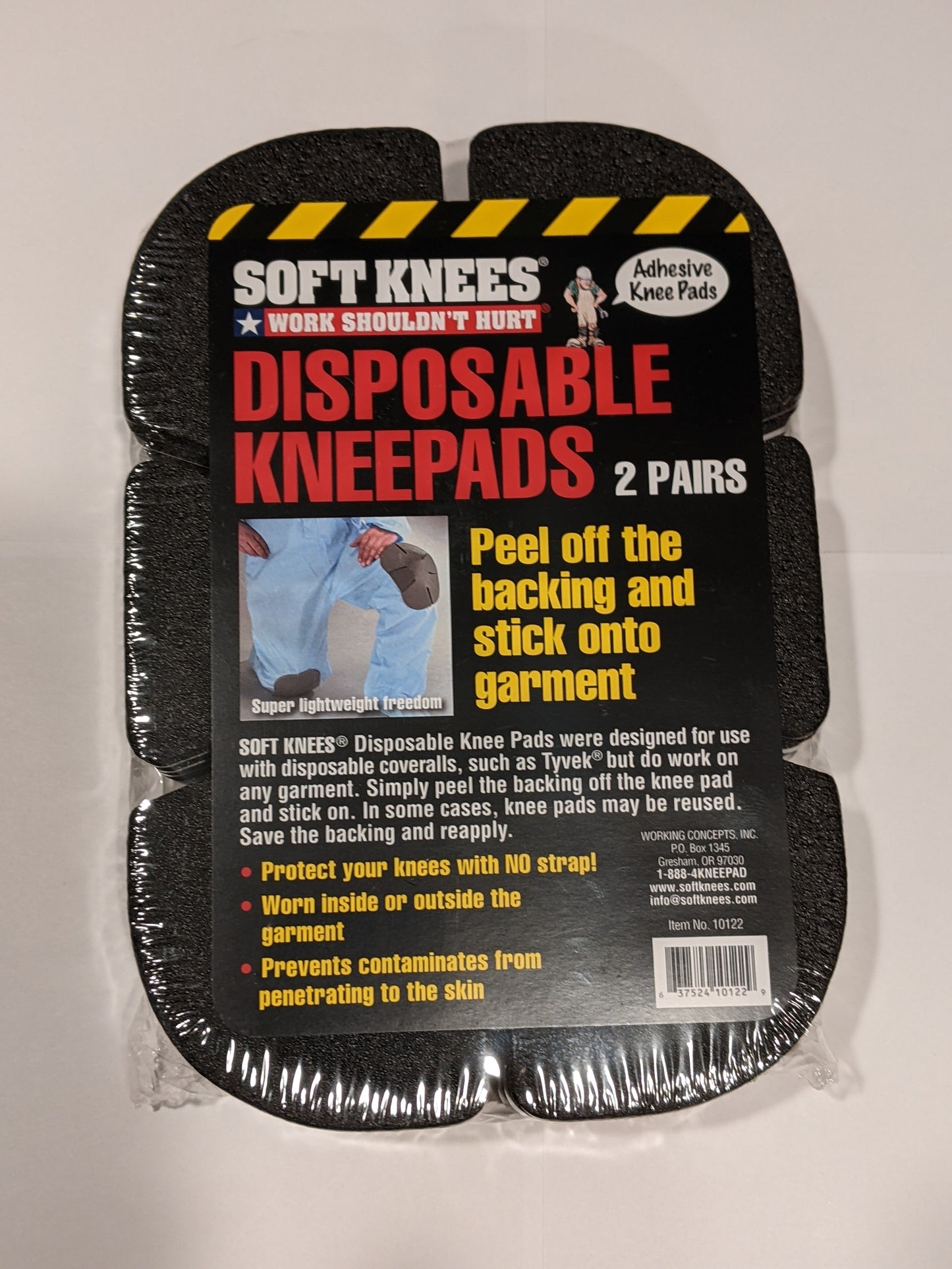 10122 Soft Knees 6" x 9" Disposable Knee Pads 2 Pair Pack
